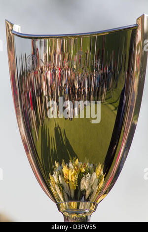 Feb. 17, 2013 - Los Angeles, California (CA, United States - The Northern Trust Open trophy is seen at Riviera Country Club on February 17, 2013 in Pacific Palisades, California. (Credit Image: © Ringo Chiu/ZUMAPRESS.com) Stock Photo