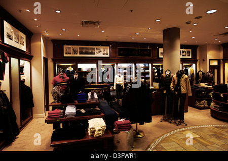 Interior of the upmarket mens retail in Brown Thomas store on Grafton Street, Dublin, Ireland. Stock Photo