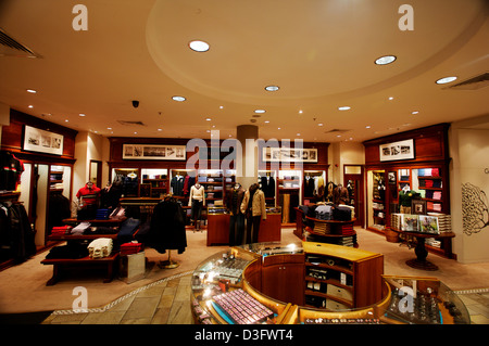 Interior of the upmarket mens retail in Brown Thomas store on Grafton Street, Dublin, Ireland. Stock Photo