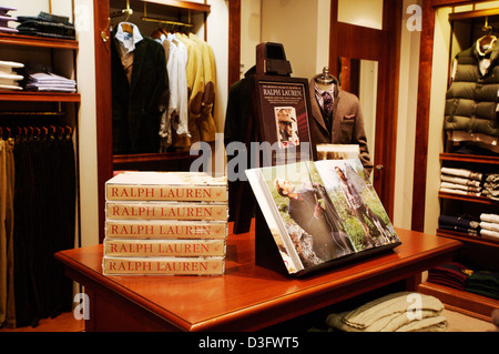 Interior of the upmarket mens retail in Brown Thomas store on Grafton Street, Dublin, Ireland. Stock Photo