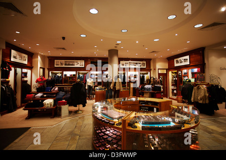 Interior of the upmarket mens retail in Brown Thomas store on Grafton Street, Dublin, Ireland. Stock Photo