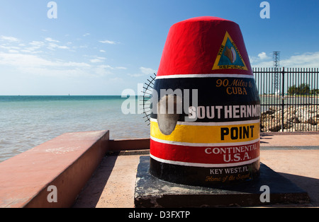 Southernmost point buoy, Key West, Florida, USA Stock Photo