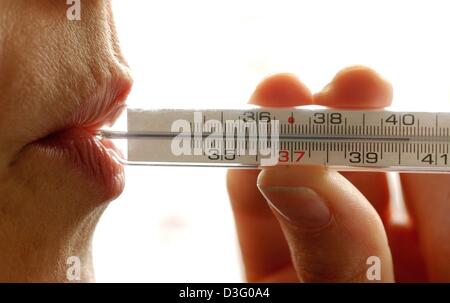 Fever thermometer indicates 40 degrees hi-res stock photography and images  - Alamy