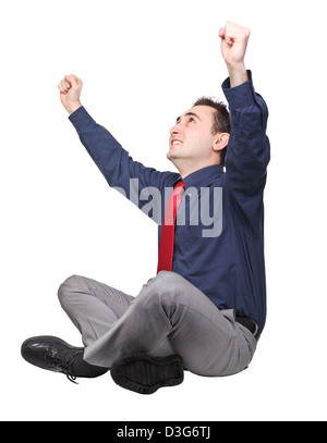 happy man portrait on white background Stock Photo