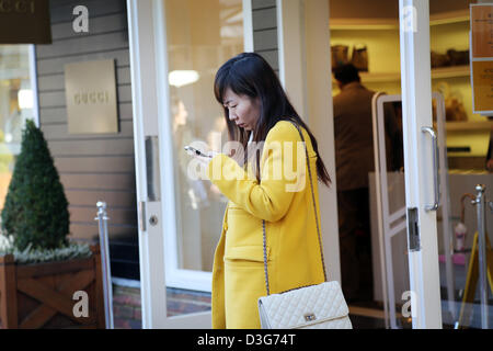 Bicester Village shopping village designer outlets Stock Photo