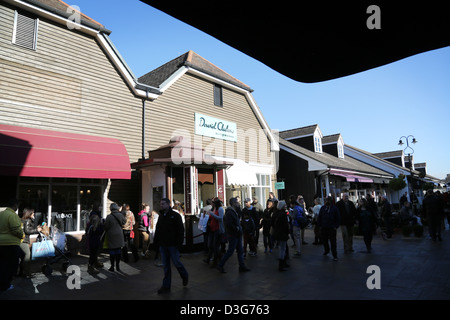 Bicester Village shopping village designer outlets Stock Photo