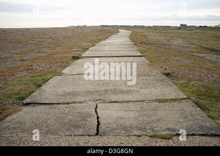 WW2 concrete road Stock Photo