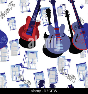 Guitar backdrop Stock Photo