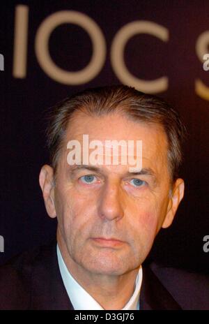 (dpa) -  IOC President Jacques Rogge attends the IOC session in Athens, Greece, Tuesday, 10 August 2004. The games will start with the opening ceremony at Athen's Olympic Stadium on 13 August. Stock Photo