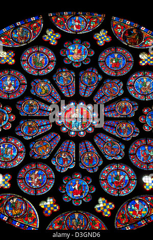 Medieval Rose Window of the South Transept of the Gothic Cathedral of ...