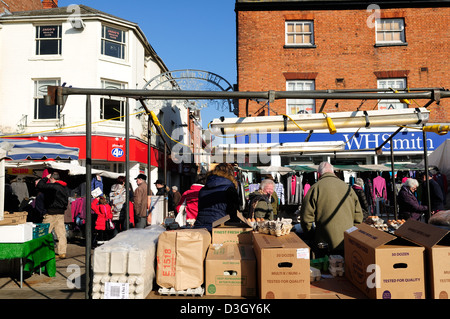 Melton Mowbray ,England's 3rd Oldest Market Said To Be 1000's Years Old. Stock Photo