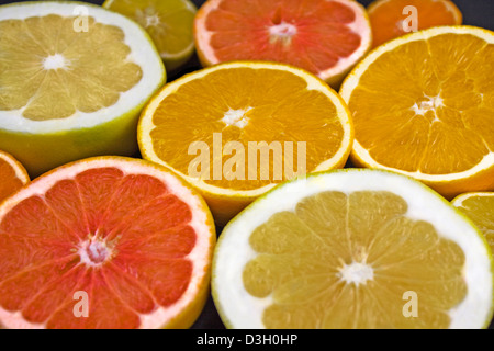 Sliced Tropical Fruits Stock Photo