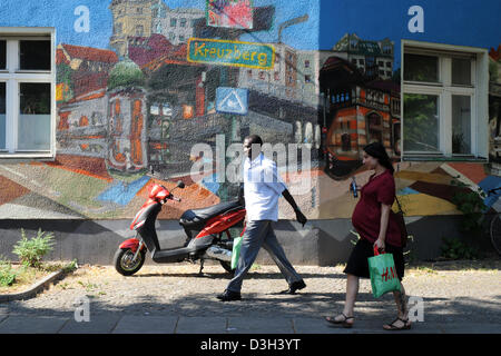 Berlin, Germany, showing a street in Kreuzberg Stock Photo