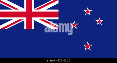 Flag of New Zealand. Stock Photo