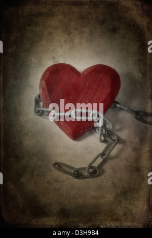 a heart in chains Stock Photo