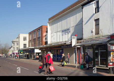 Shop buildings on Newport Street in Bolton are due to close in mid-March 2013  ready for a major new bus-rail interchange. Stock Photo