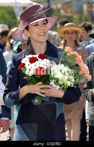 Princess Mary of Denmark smiles during their visit to Reykjavik ...