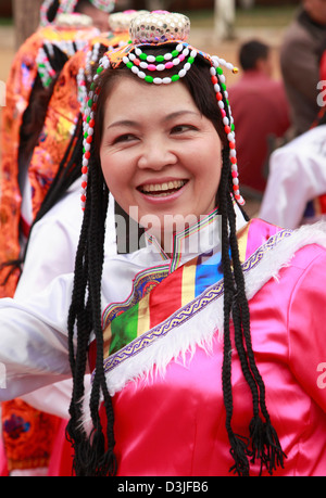 China, Yunnan, Kunming, ethnic minority woman, Stock Photo