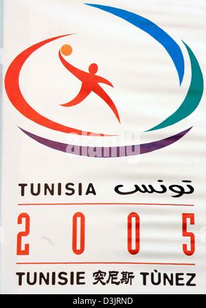 (dpa) - The official logo of the Handball world cup in Sousse, Tunesia (Photo taken on 22 January 2005). From 23 January until 6 Febuary Sousse hosts the event. The opening match in group D between Germany and Egypt will take place on Sunday. Stock Photo