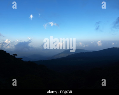 Panoramic view of the cloud covered Agasthya hills Stock Photo