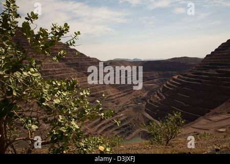 AK-1 open pit, Rio Tinto's Argyle Diamond mine, south of Kununnura, East Kimberley region, Western Australia Stock Photo