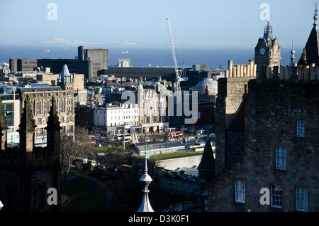 View from the roof of the Camera Obscura, Edinburgh, Scotland. Stock Photo