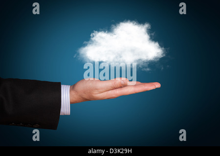 Cloud computing concept with copy space Stock Photo