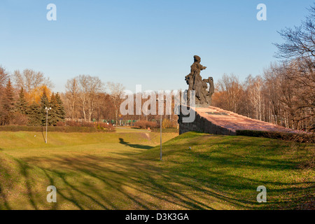 Monument to the murdered ones in Babi Yar in Kiev, a site of series massacres by the Nazis during the Second World War. Stock Photo