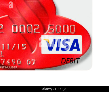 VISA debit card issued in the UK Stock Photo