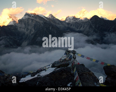 View from atop Gokyo Ri, Solukhumbu District, Himalaya, Purwanchal, Nepal Stock Photo