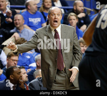 Feb. 20, 2013 - Lexington, KY, USA - Vanderbilt Commodores head coach Kevin Stallings as Kentucky played Vanderbilt  on Wednesday February 20, 2013 in Lexington, Ky. Photo by Mark Cornelison | Staff (Credit Image: © Lexington Herald-Leader/ZUMAPRESS.com) Stock Photo