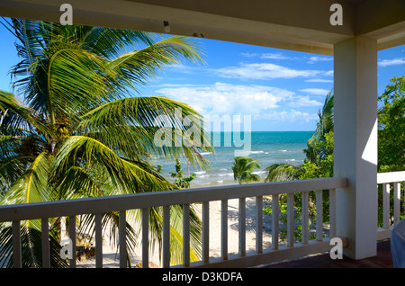 View from a veranda in the tropics Stock Photo