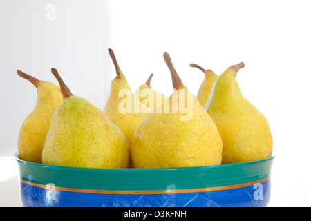 Pears in a bowl Stock Photo