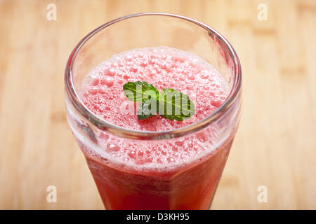 A glass of fresh watermelon Smoothie Stock Photo