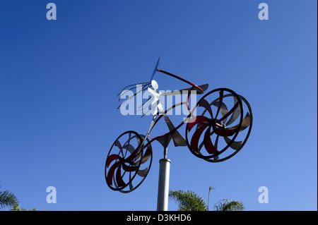 Bicycle sculpture in the Cedros Design District in Solana Beach Stock Photo