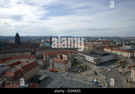 Dresden, Germany, the Neumarkt and Market Square in downtown Stock Photo