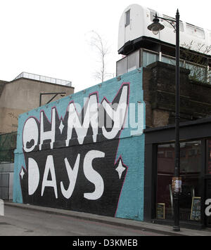 Graffiti Street Art in Shoreditch London Stock Photo