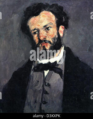 Paul Cezanne, Portrait of Antony Valabrègue 1866-1870 Oil on canvas. J. Paul Getty Museum, Los Angeles Stock Photo