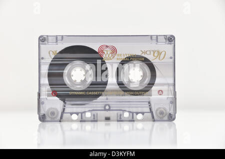 Old audio tape isolated on white background Stock Photo