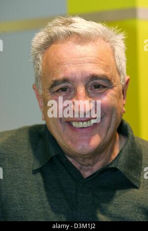 (dpa) - German actor and writer Michael Degen smiles, pictured at the international book fair in Frankfurt, Germany, 20 October 2005. Photo: Uwe Zucchi Stock Photo
