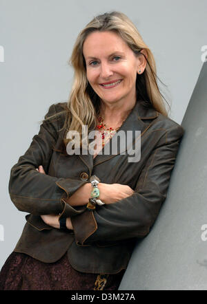 (dpa) - German author Gaby Hauptmann pictured at the international book fair in Frankfurt, Germany, 21 October 2005. Photo:Jan Woitas Stock Photo