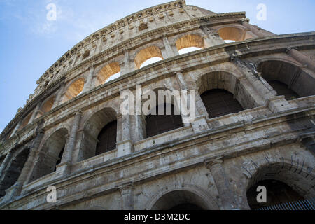 External wall of the Colosseum in Rome Stock Photo