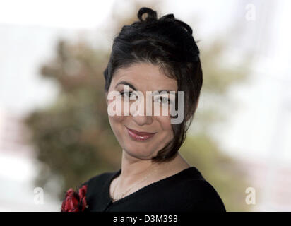 (dpa) - Turkish born author Hatice Akyuen pictured at the Frankfurt Book Fair in Frankfurt, Germany, 22 October 2005. Photo: Frank May Stock Photo