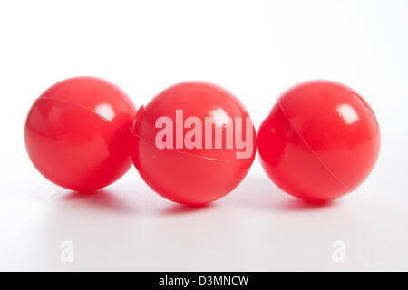 Red balls on white back ground Stock Photo