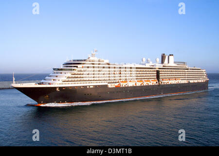 Cruise Ship entering Harbor Stock Photo