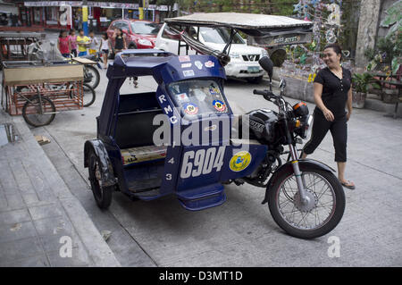 Pedi Cab Tricycle Taxi Manila Stock Photo