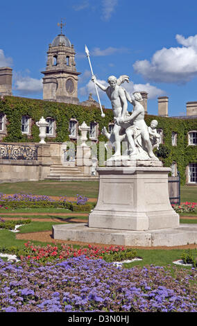 Statue at Wrest Park, Silsoe, Bedfordshire. A 90 acre park and gardens with a French-style mansion Stock Photo