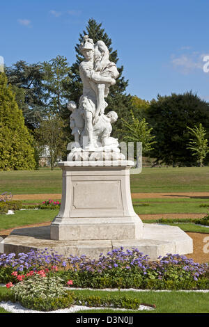 Statue at Wrest Park, Silsoe, Bedfordshire. A 90 acre park and gardens with a French-style mansion Stock Photo