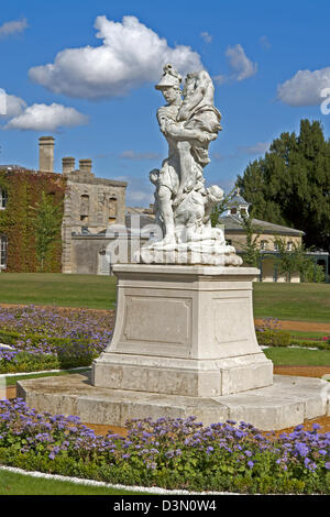 Statue at Wrest Park, Silsoe, Bedfordshire. A 90 acre park and gardens with a French-style mansion Stock Photo