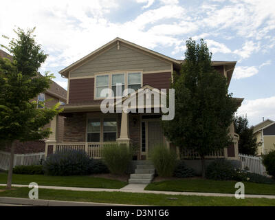 House in suburban development of Denver, Colorado. Stock Photo